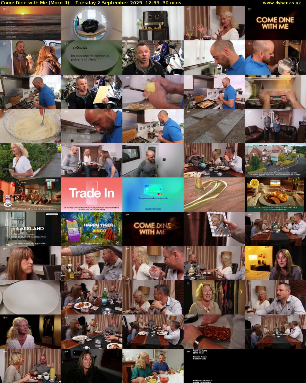 Come Dine with Me (More 4) Tuesday 2 September 2025 12:35 - 13:05