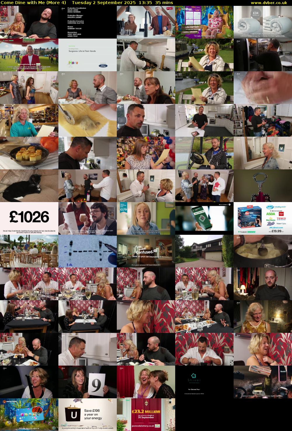 Come Dine with Me (More 4) Tuesday 2 September 2025 13:35 - 14:10