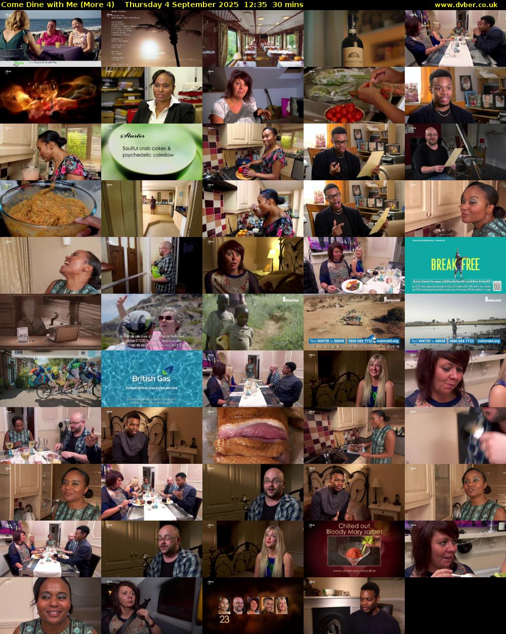 Come Dine with Me (More 4) Thursday 4 September 2025 12:35 - 13:05
