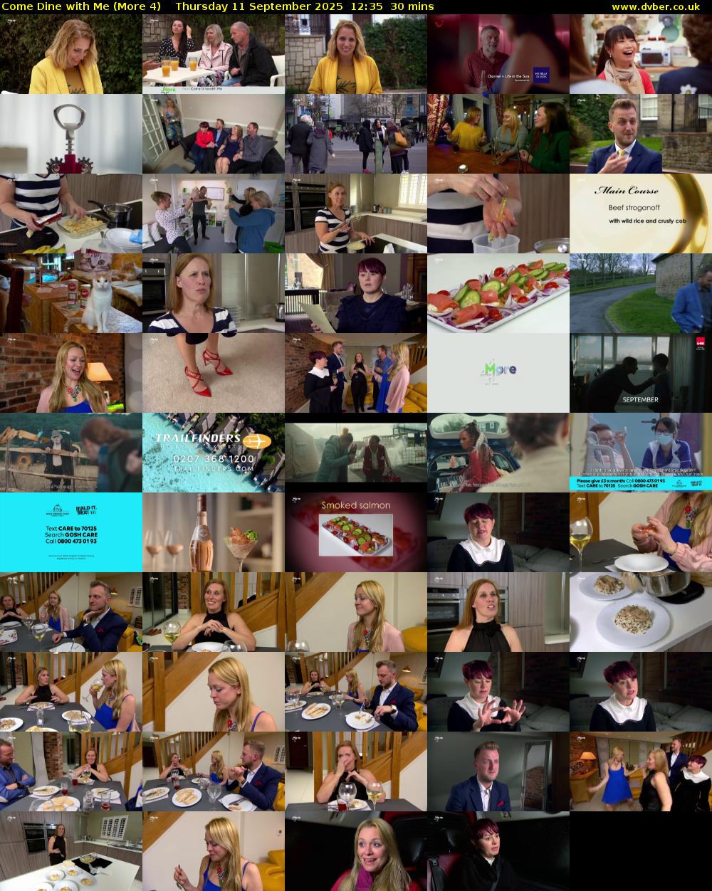 Come Dine with Me (More 4) Thursday 11 September 2025 12:35 - 13:05