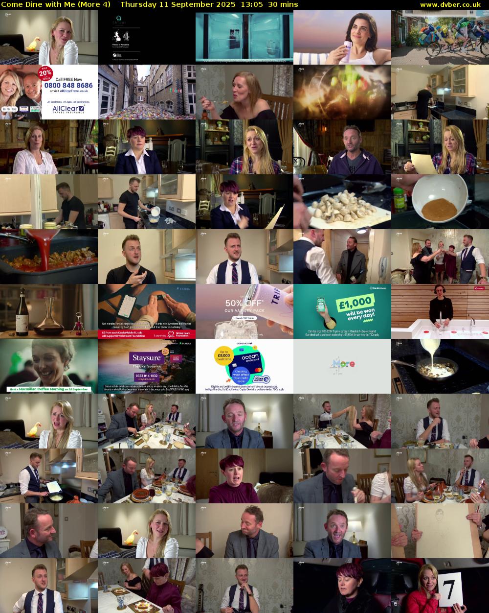 Come Dine with Me (More 4) Thursday 11 September 2025 13:05 - 13:35