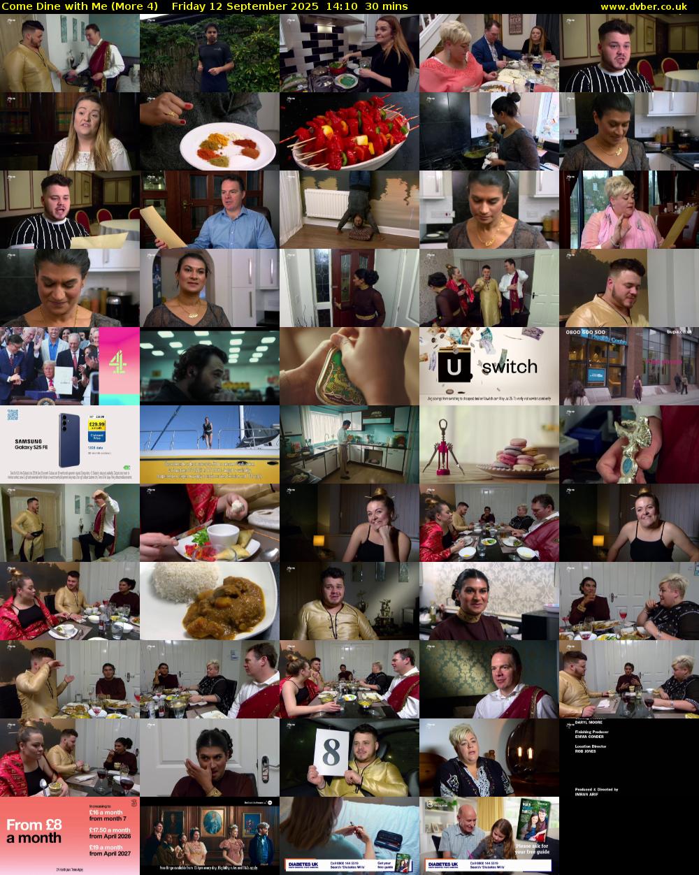 Come Dine with Me (More 4) Friday 12 September 2025 14:10 - 14:40