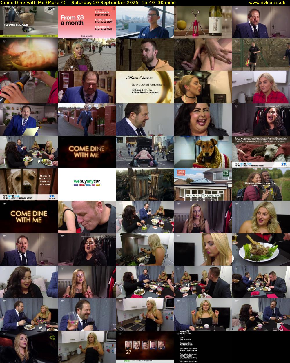 Come Dine with Me (More 4) Saturday 20 September 2025 15:40 - 16:10