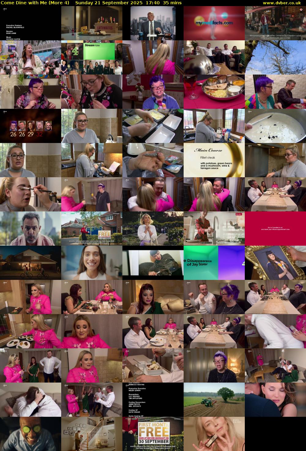 Come Dine with Me (More 4) Sunday 21 September 2025 17:40 - 18:15