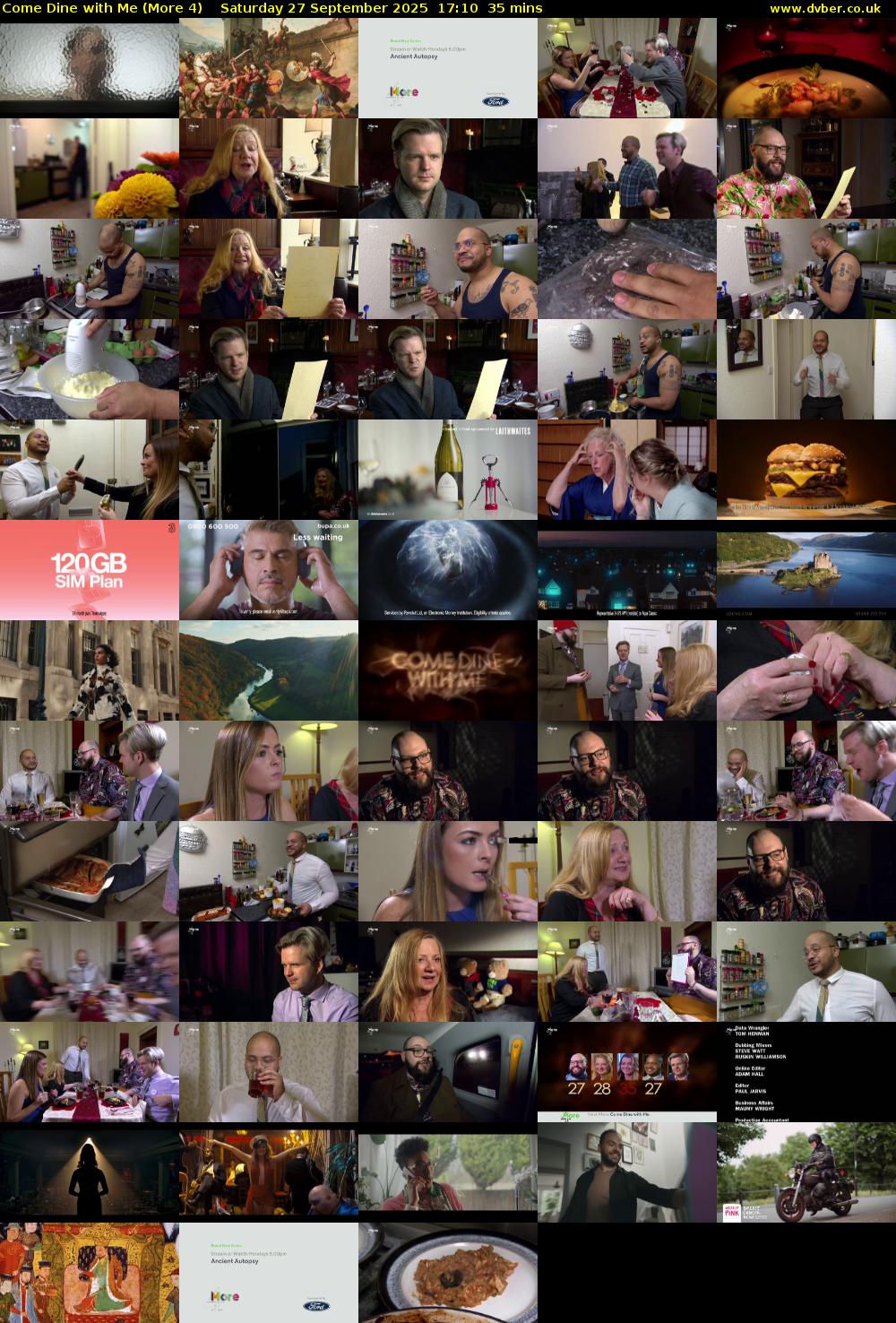Come Dine with Me (More 4) Saturday 27 September 2025 17:10 - 17:45