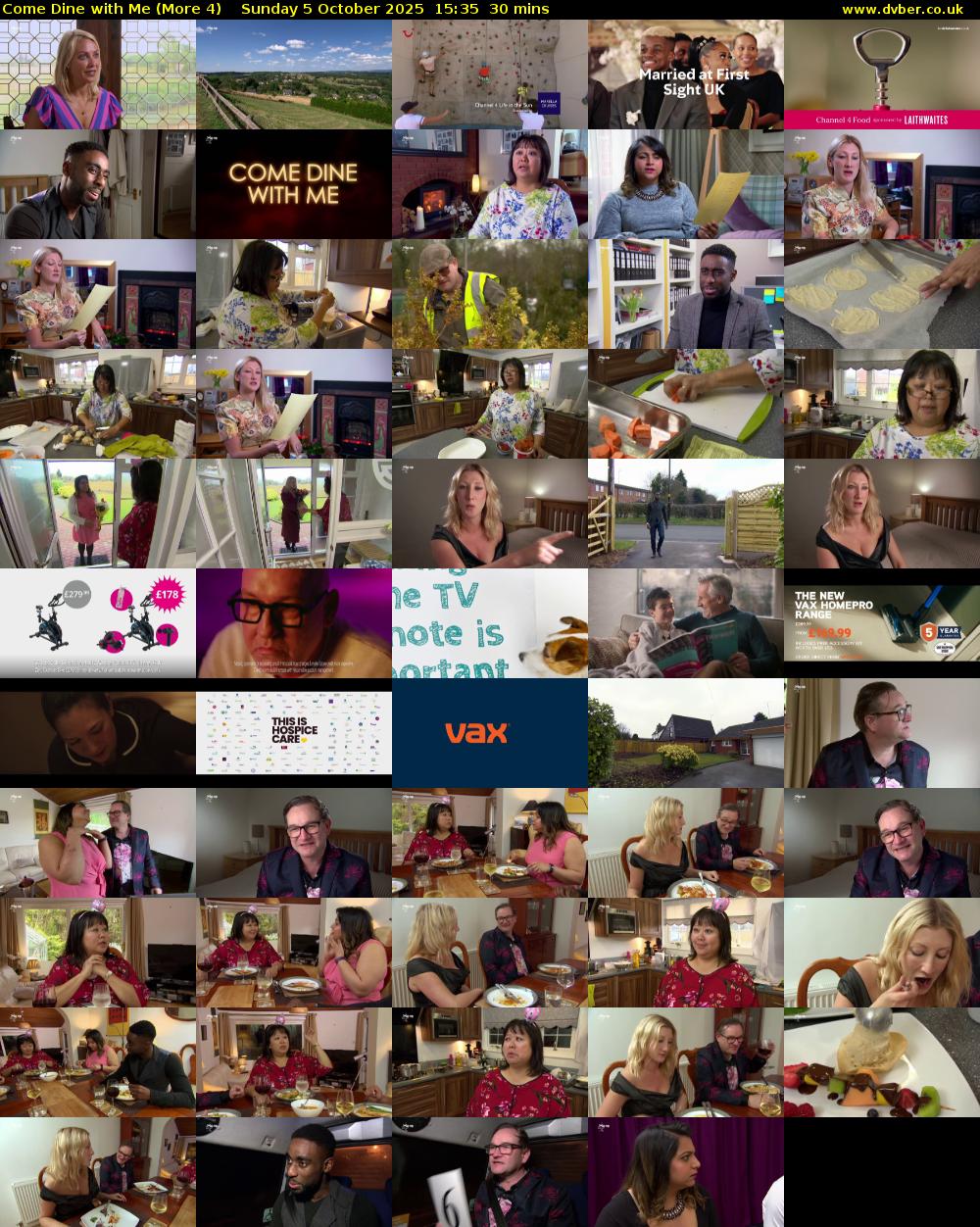Come Dine with Me (More 4) Sunday 5 October 2025 15:35 - 16:05