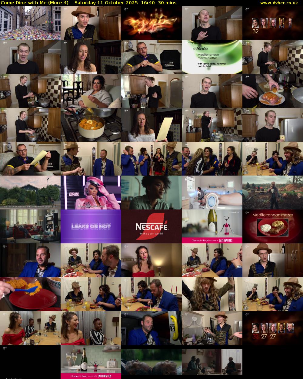 Come Dine with Me (More 4) Saturday 11 October 2025 16:40 - 17:10