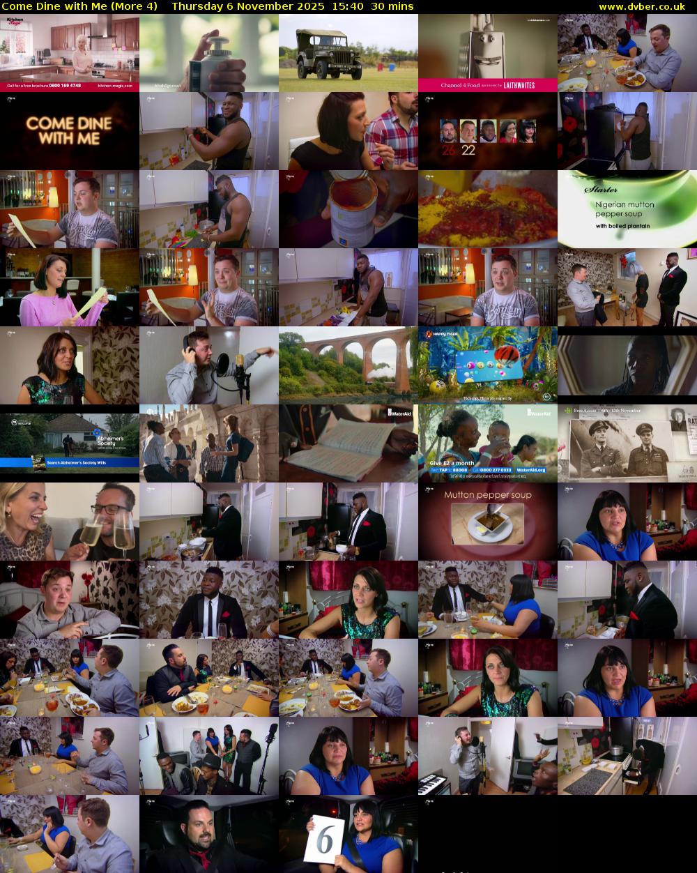 Come Dine with Me (More 4) Thursday 6 November 2025 15:40 - 16:10