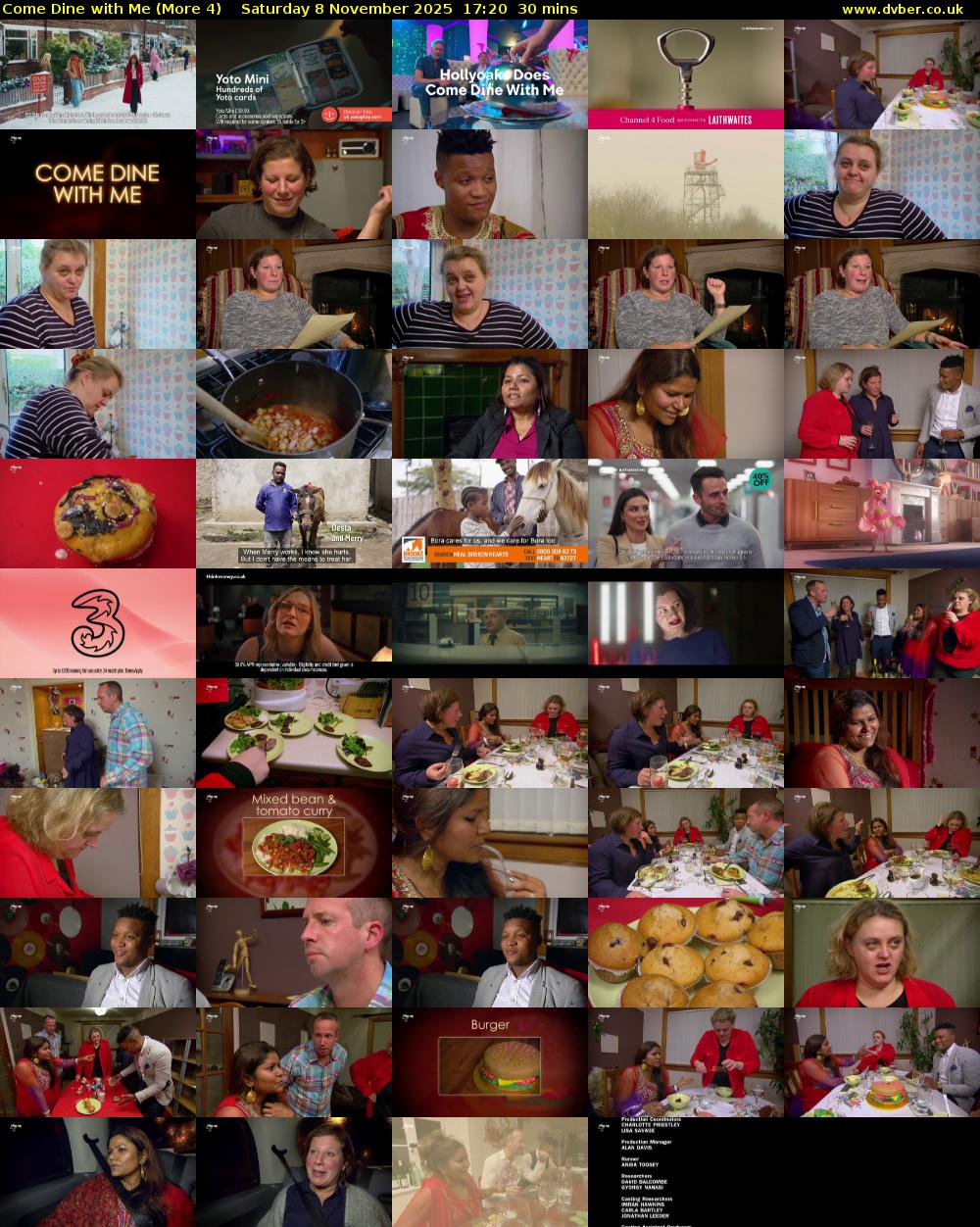 Come Dine with Me (More 4) Saturday 8 November 2025 17:20 - 17:50