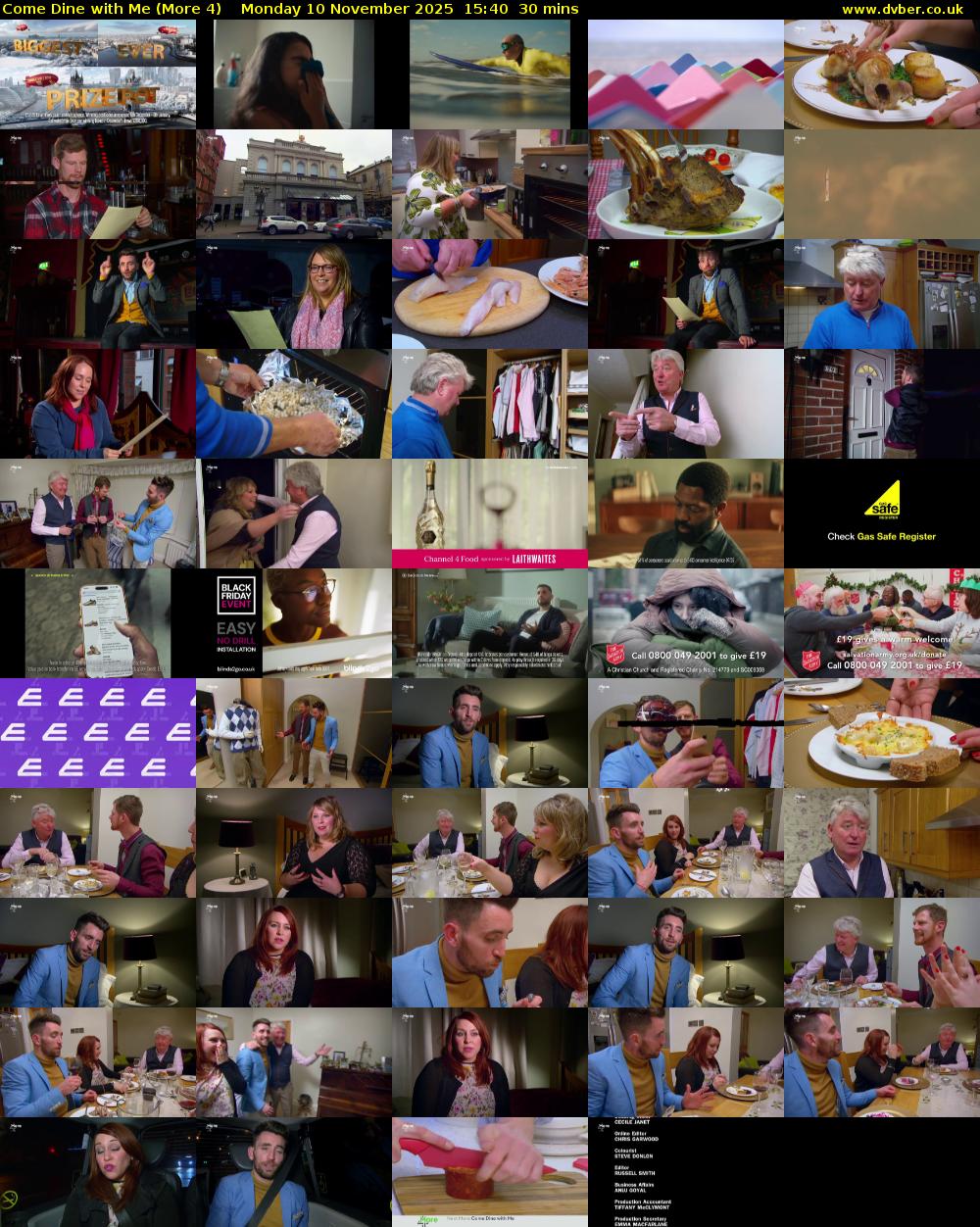 Come Dine with Me (More 4) Monday 10 November 2025 15:40 - 16:10