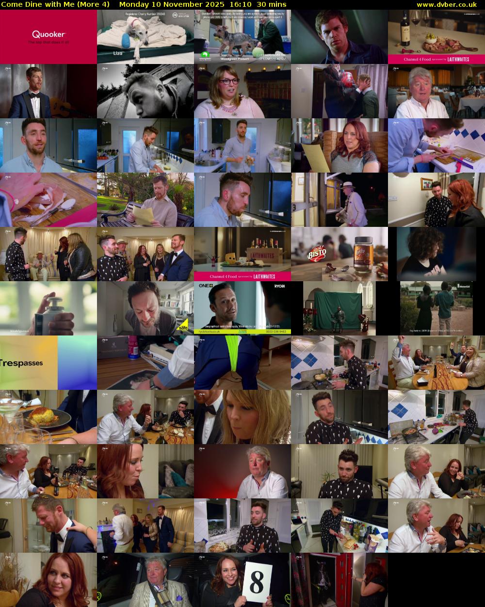 Come Dine with Me (More 4) Monday 10 November 2025 16:10 - 16:40