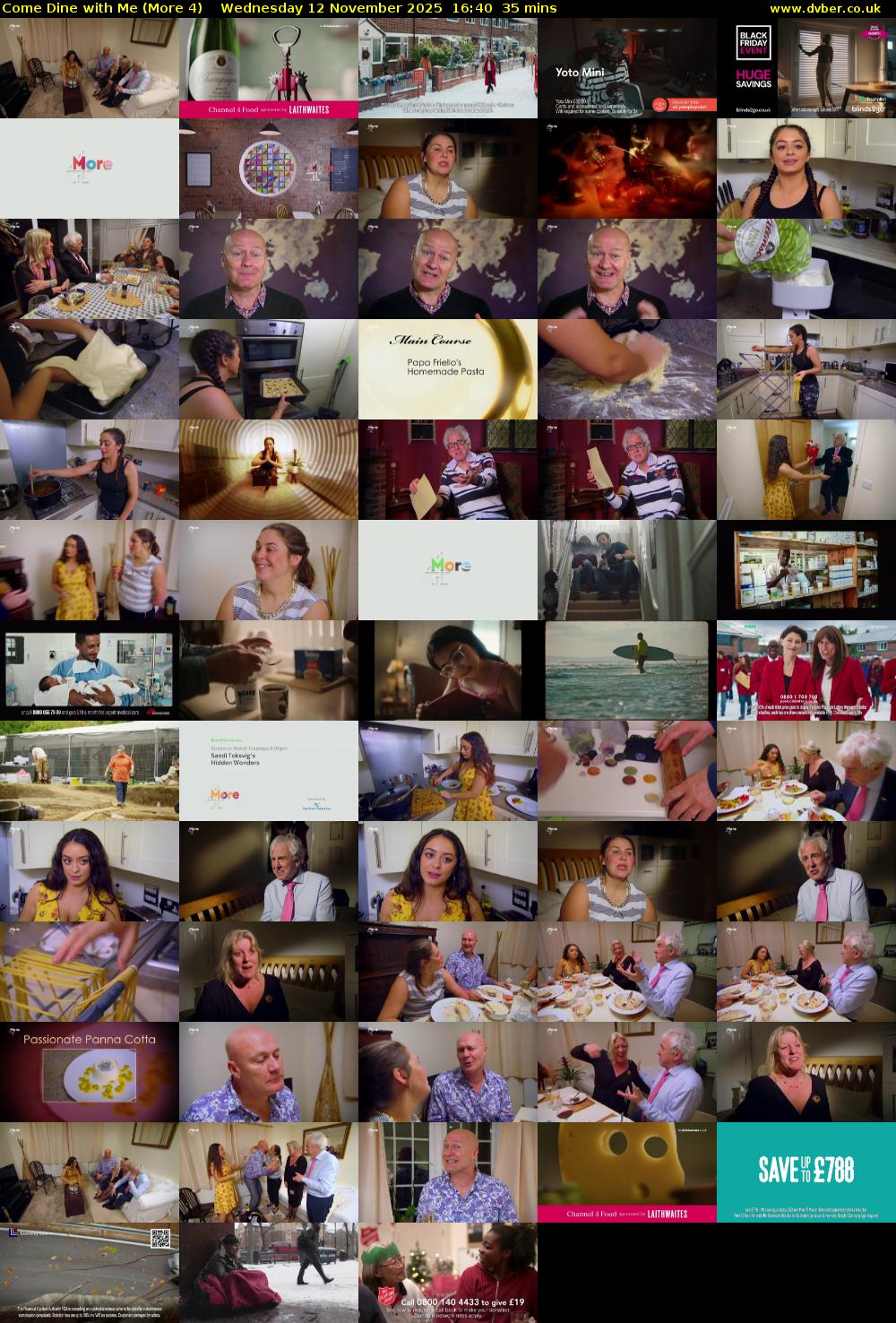 Come Dine with Me (More 4) Wednesday 12 November 2025 16:40 - 17:15