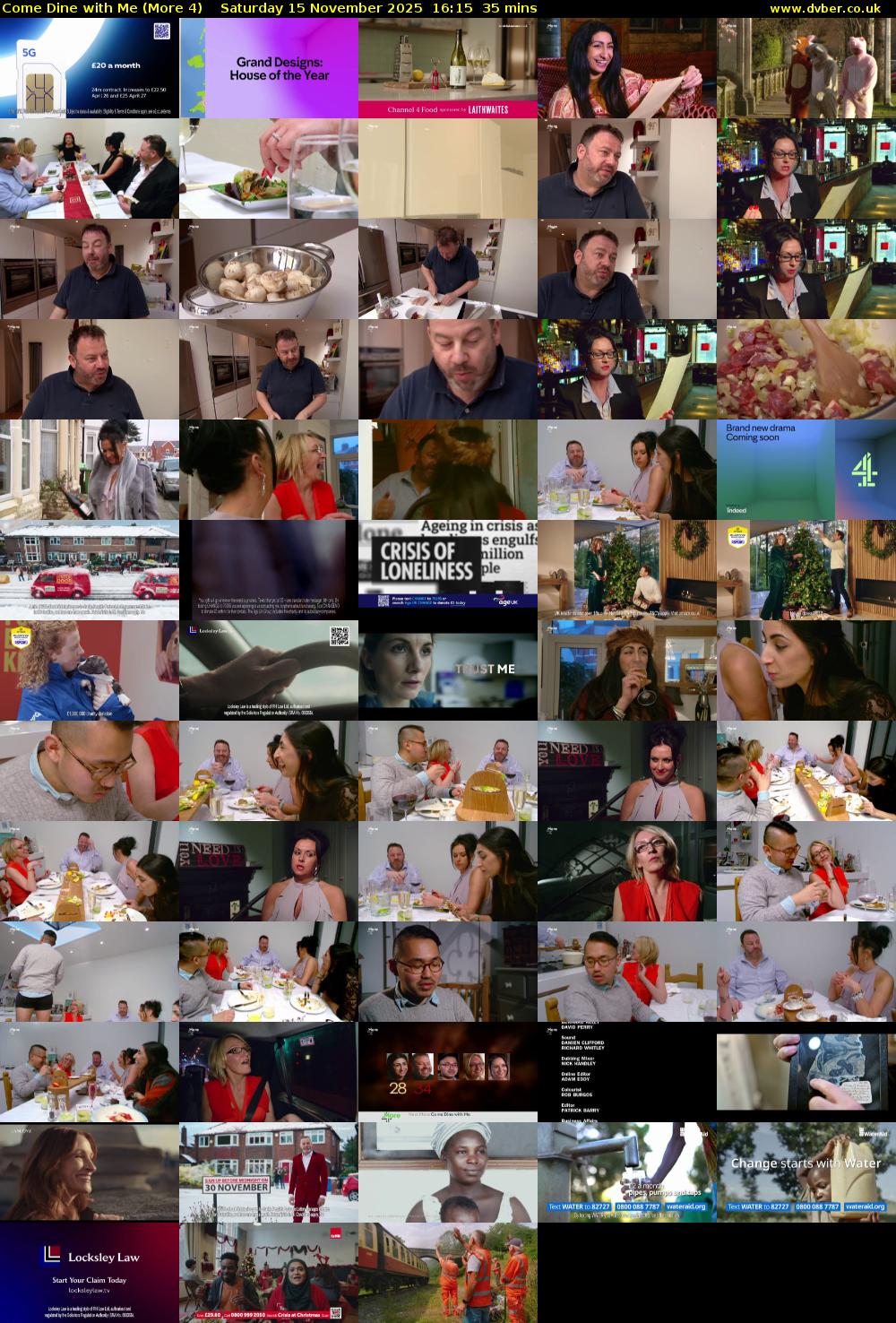 Come Dine with Me (More 4) Saturday 15 November 2025 16:15 - 16:50