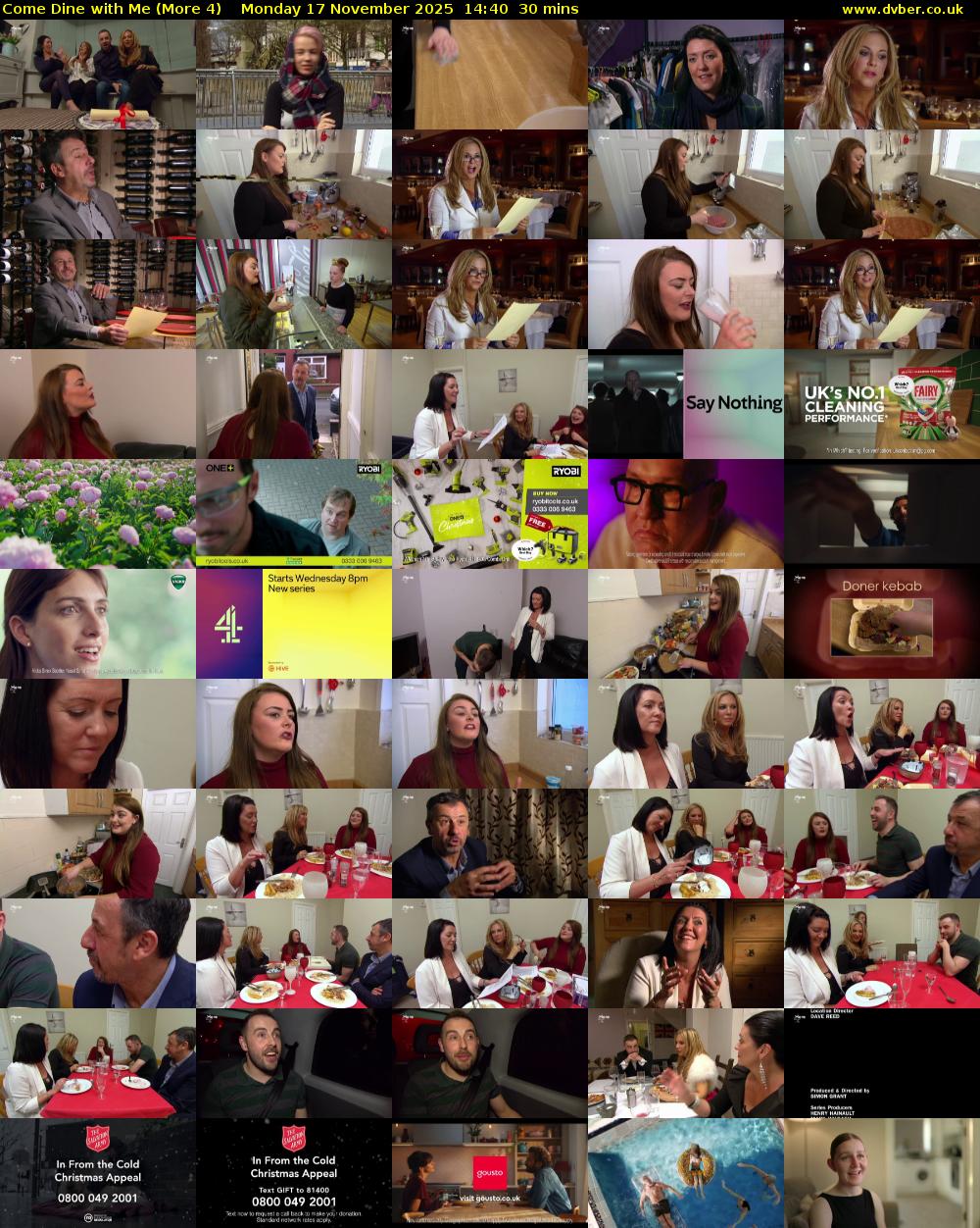 Come Dine with Me (More 4) Monday 17 November 2025 14:40 - 15:10