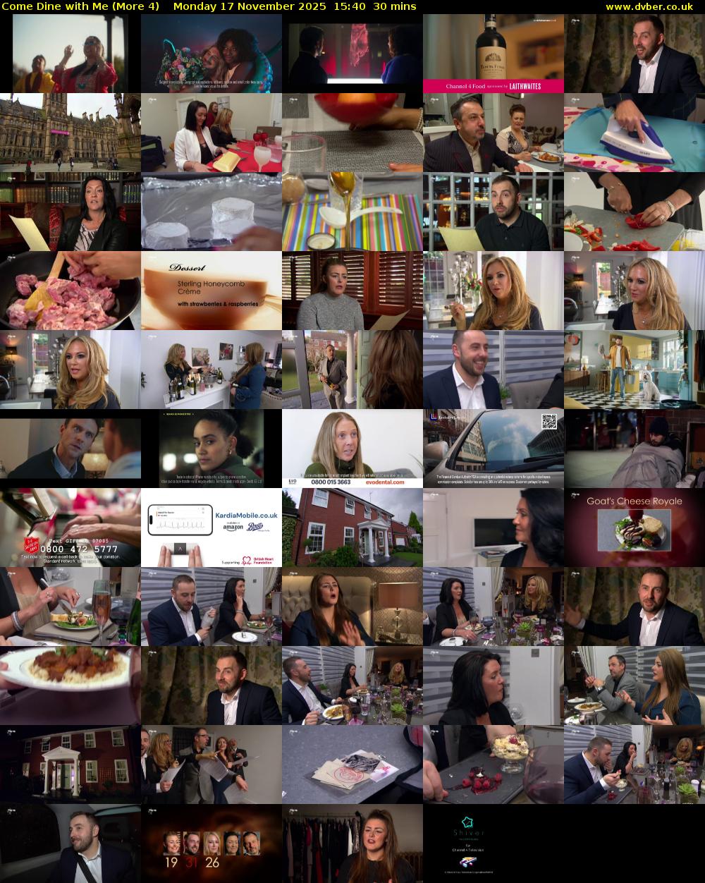 Come Dine with Me (More 4) Monday 17 November 2025 15:40 - 16:10