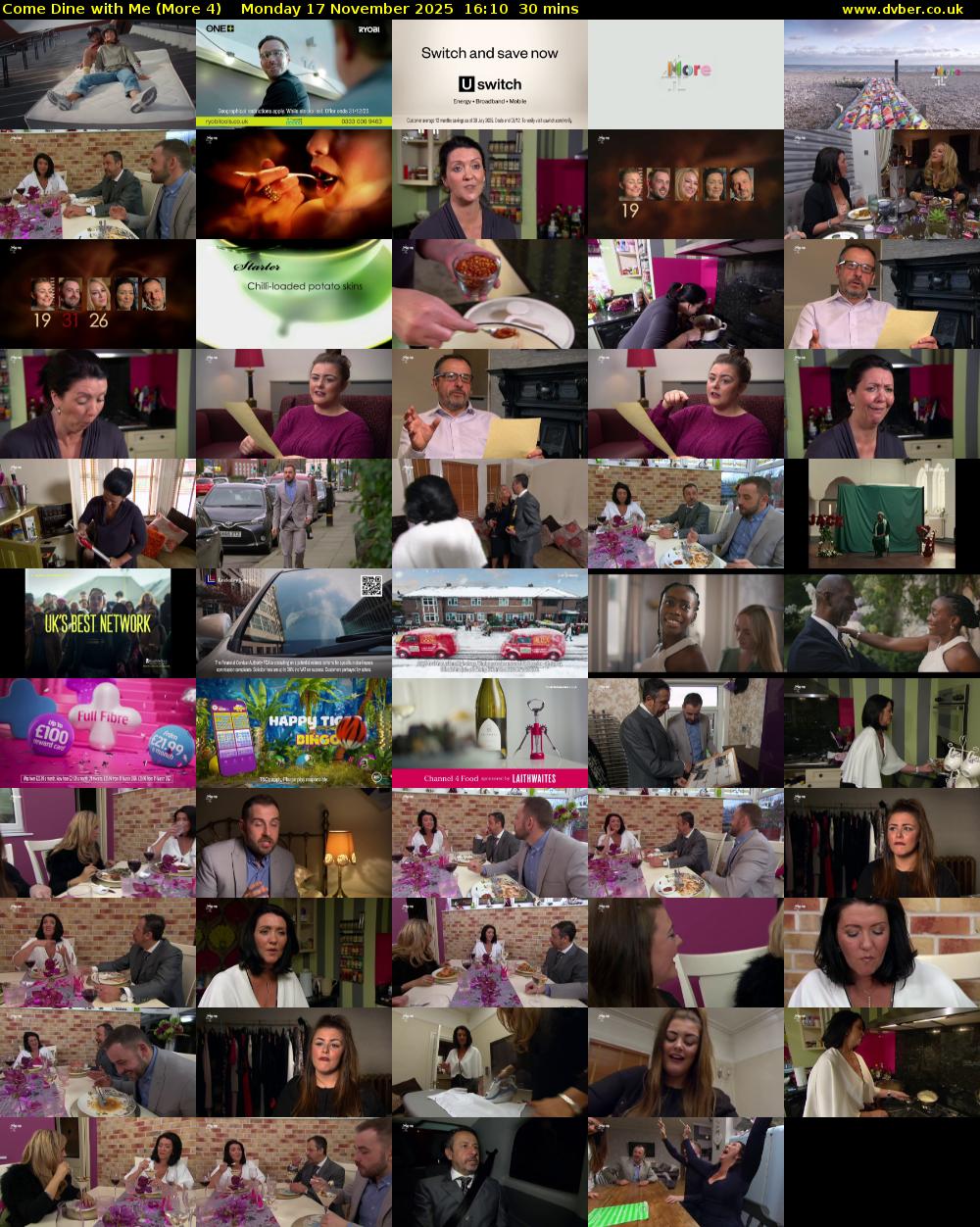 Come Dine with Me (More 4) Monday 17 November 2025 16:10 - 16:40