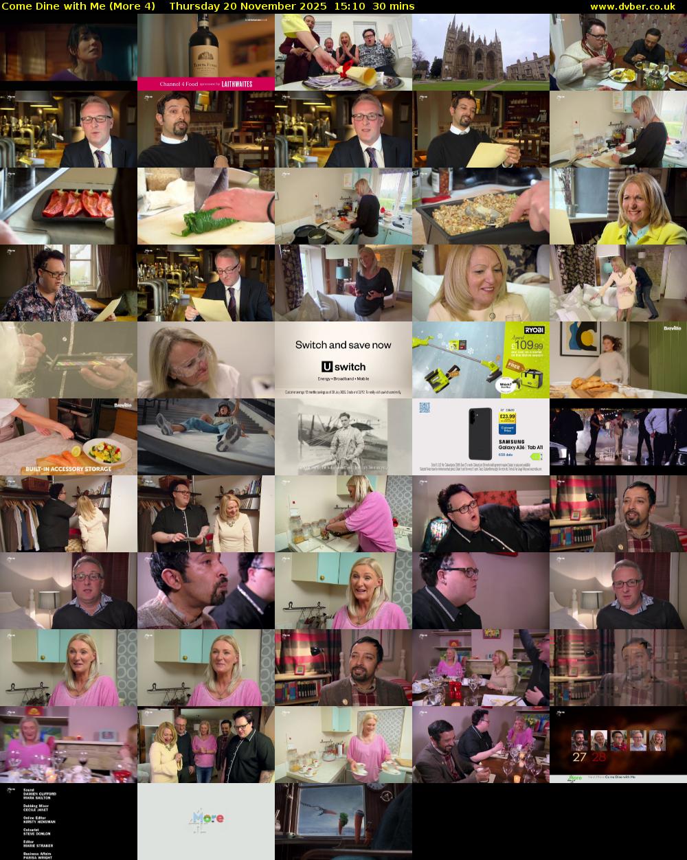 Come Dine with Me (More 4) Thursday 20 November 2025 15:10 - 15:40