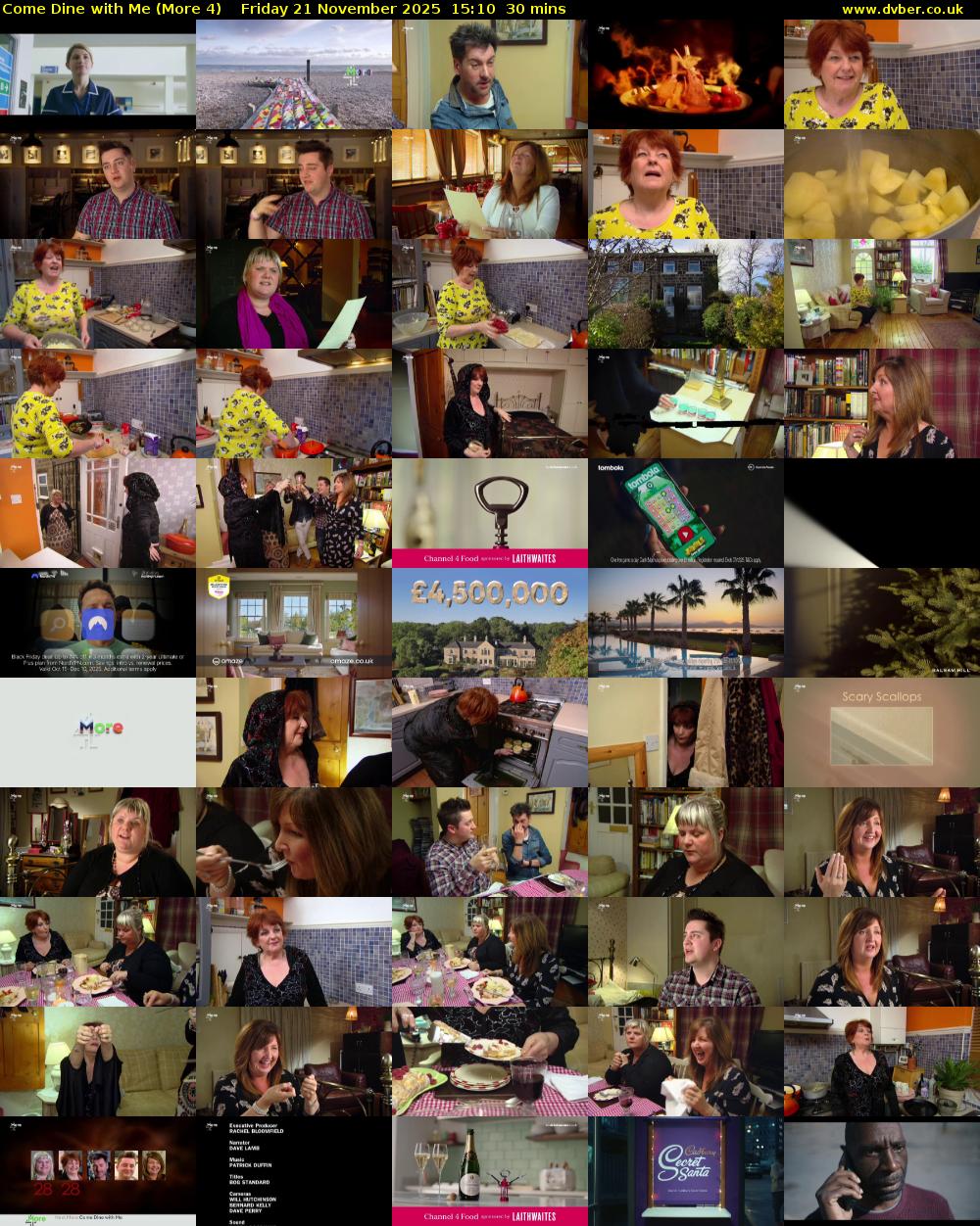 Come Dine with Me (More 4) Friday 21 November 2025 15:10 - 15:40