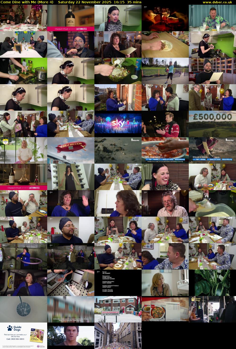 Come Dine with Me (More 4) Saturday 22 November 2025 16:15 - 16:50