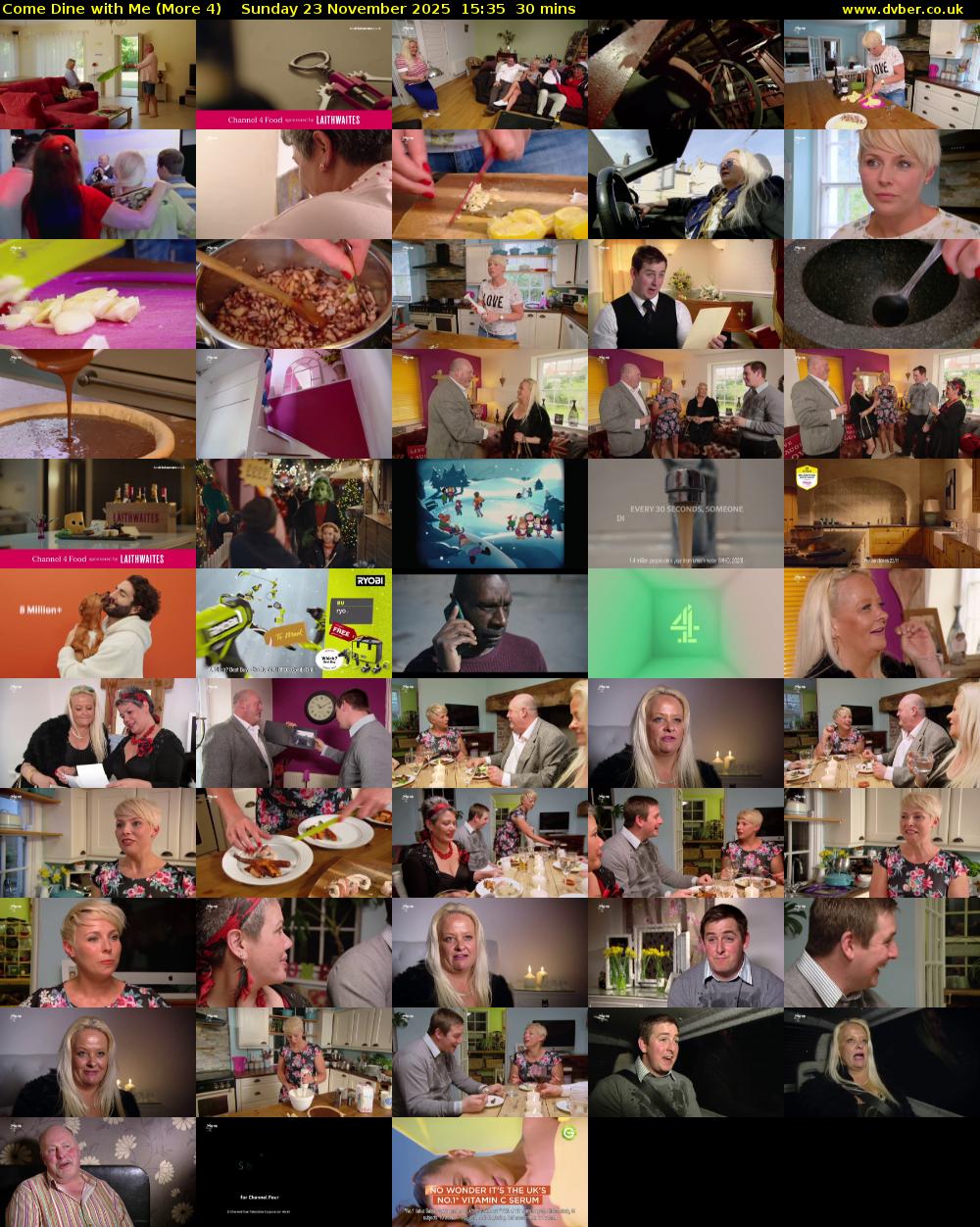 Come Dine with Me (More 4) Sunday 23 November 2025 15:35 - 16:05