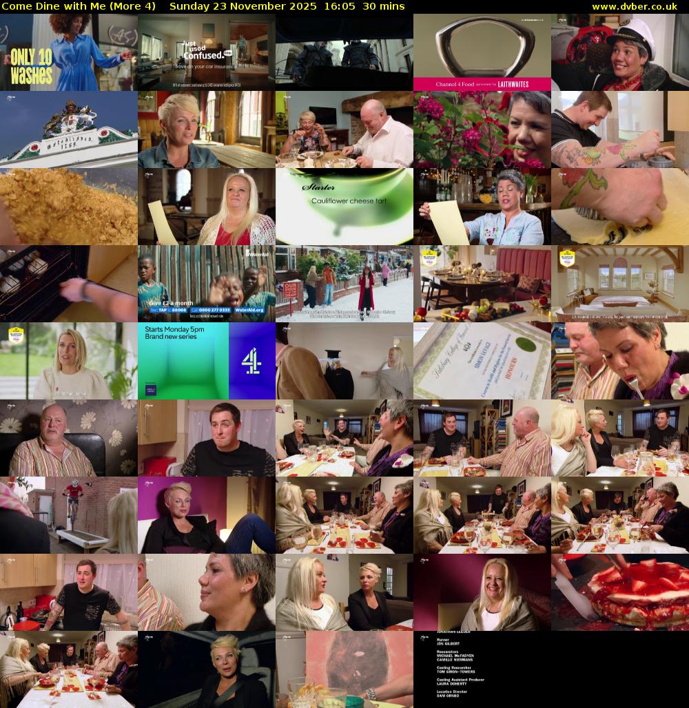 Come Dine with Me (More 4) Sunday 23 November 2025 16:05 - 16:35