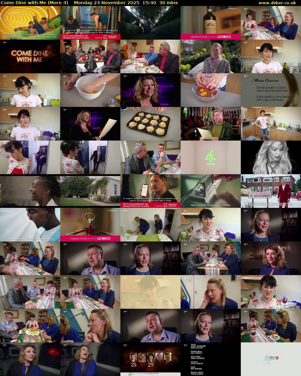 Come Dine with Me (More 4) Monday 24 November 2025 15:40 - 16:10