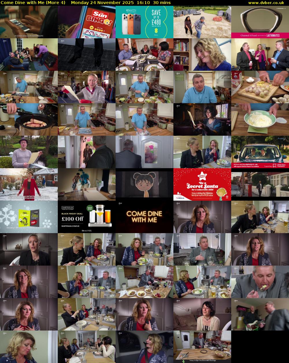 Come Dine with Me (More 4) Monday 24 November 2025 16:10 - 16:40