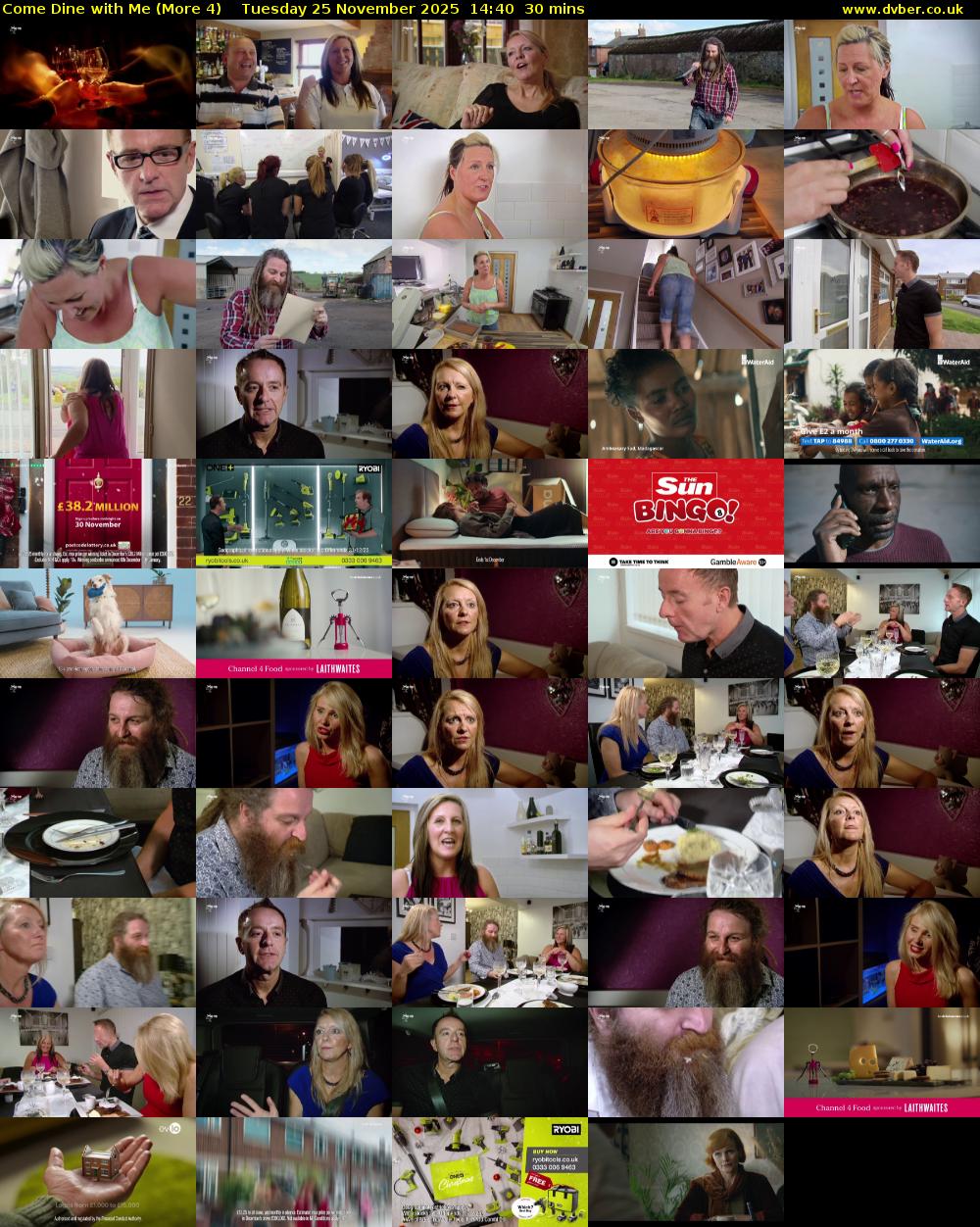 Come Dine with Me (More 4) Tuesday 25 November 2025 14:40 - 15:10