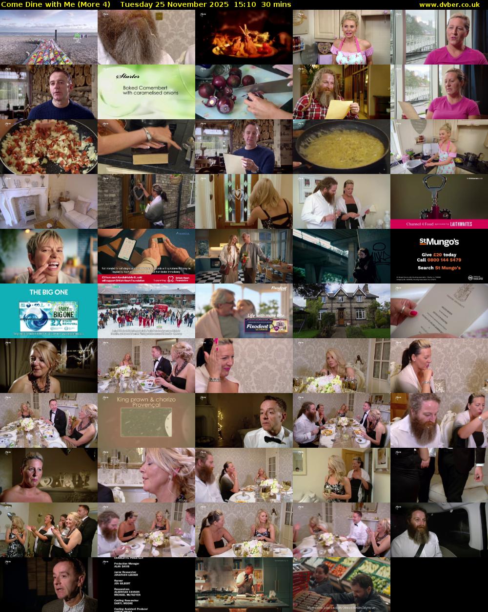 Come Dine with Me (More 4) Tuesday 25 November 2025 15:10 - 15:40