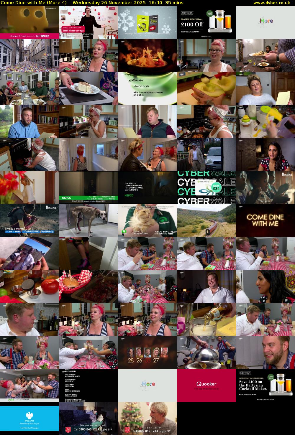 Come Dine with Me (More 4) Wednesday 26 November 2025 16:40 - 17:15