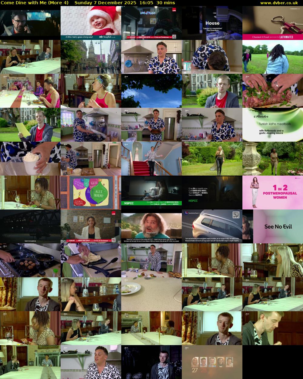 Come Dine with Me (More 4) Sunday 7 December 2025 16:05 - 16:35