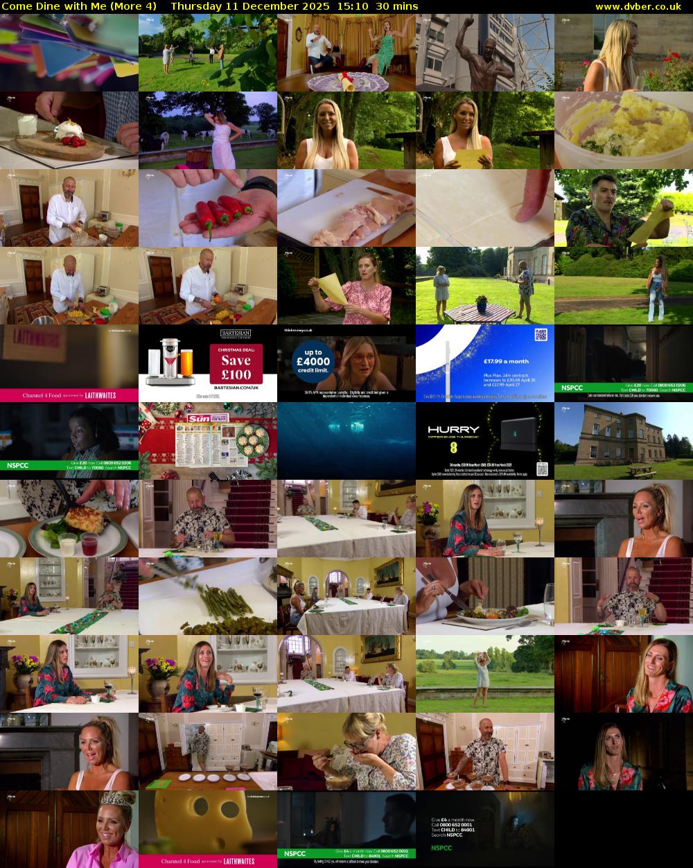 Come Dine with Me (More 4) Thursday 11 December 2025 15:10 - 15:40