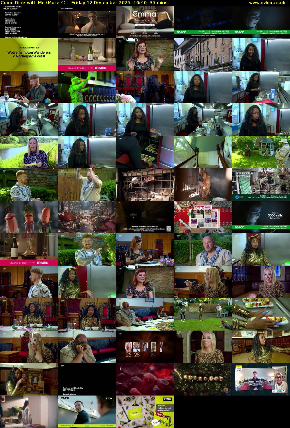 Come Dine with Me (More 4) Friday 12 December 2025 16:40 - 17:15