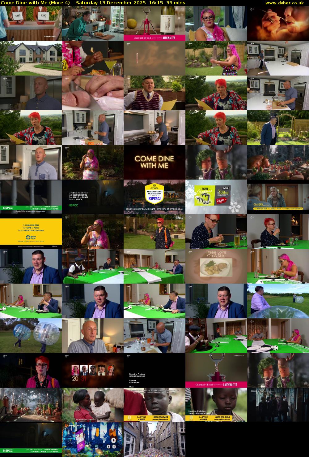 Come Dine with Me (More 4) Saturday 13 December 2025 16:15 - 16:50
