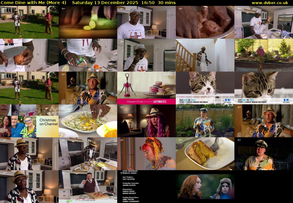 Come Dine with Me (More 4) Saturday 13 December 2025 16:50 - 17:20