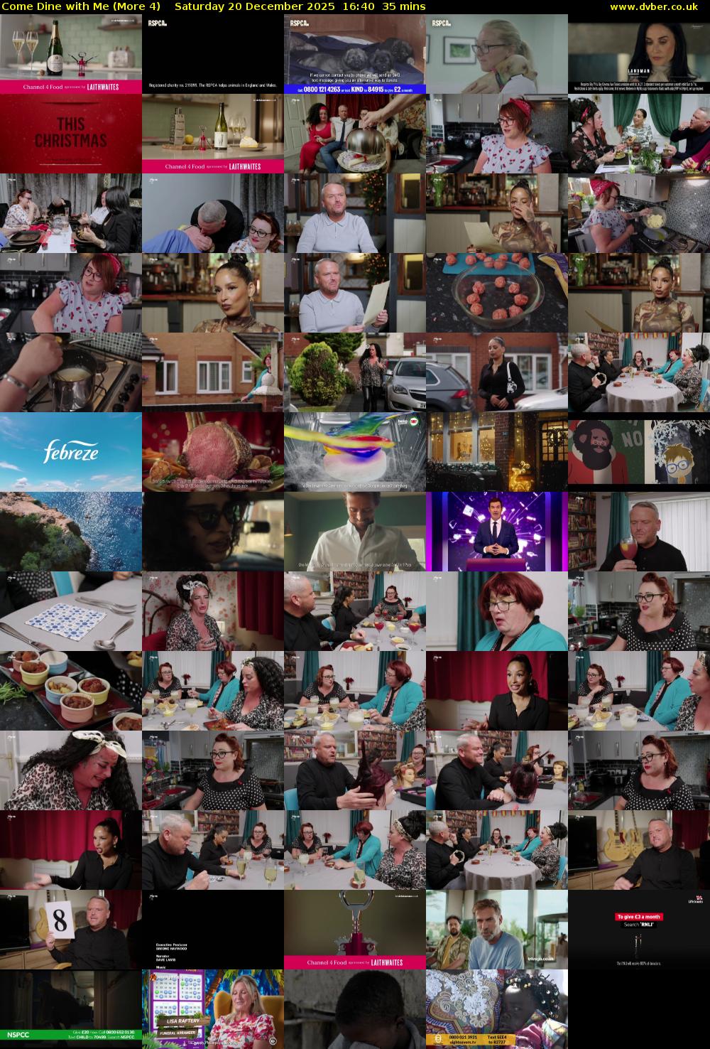 Come Dine with Me (More 4) Saturday 20 December 2025 16:40 - 17:15