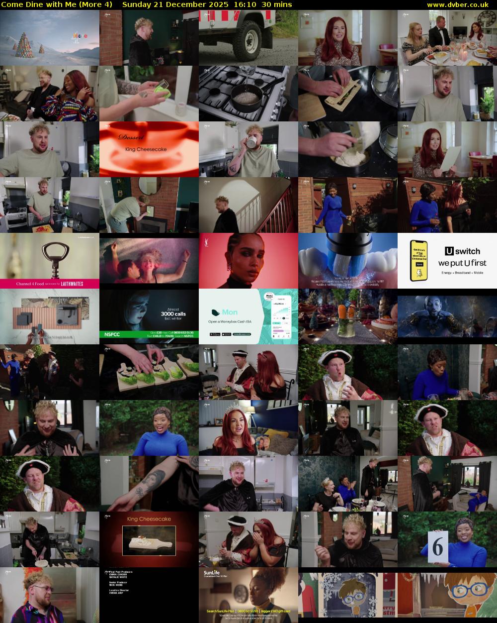 Come Dine with Me (More 4) Sunday 21 December 2025 16:10 - 16:40