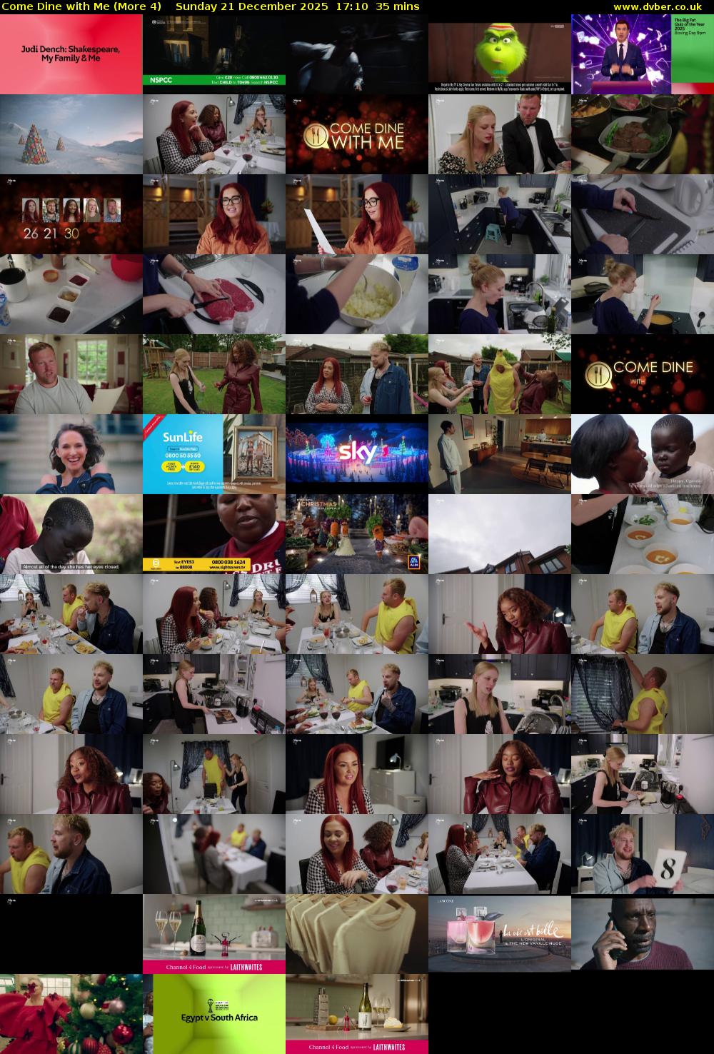 Come Dine with Me (More 4) Sunday 21 December 2025 17:10 - 17:45