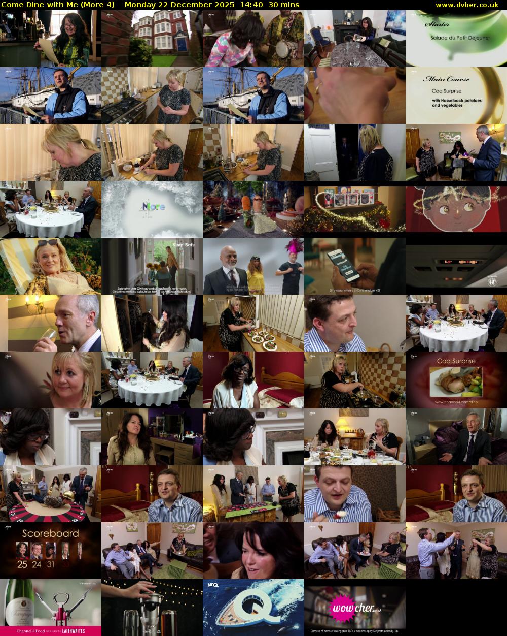 Come Dine with Me (More 4) Monday 22 December 2025 14:40 - 15:10