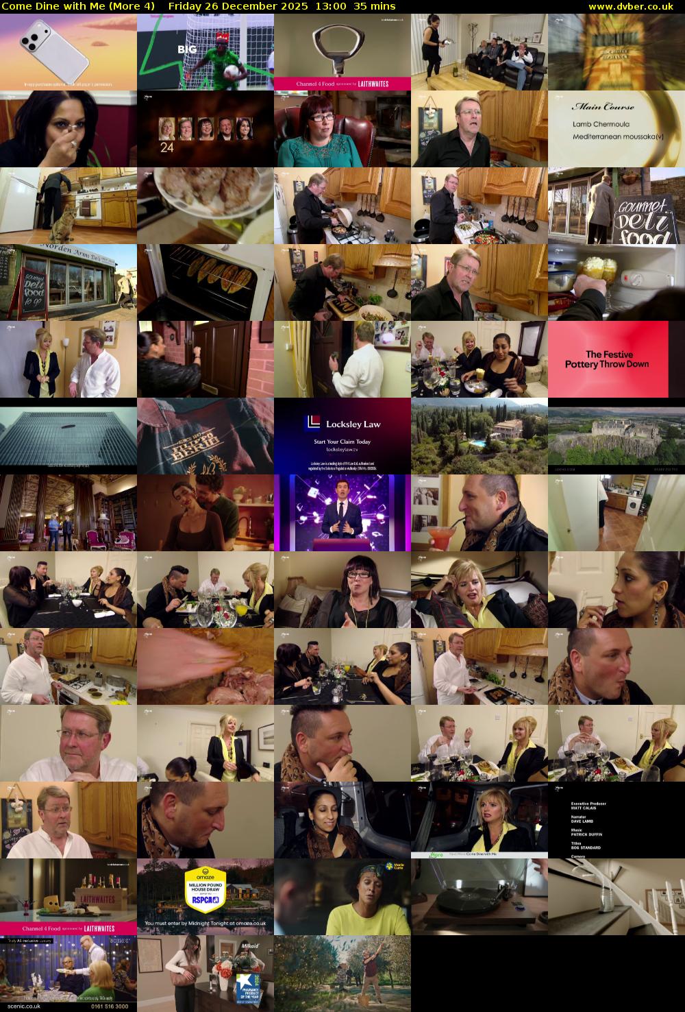 Come Dine with Me (More 4) Friday 26 December 2025 13:00 - 13:35