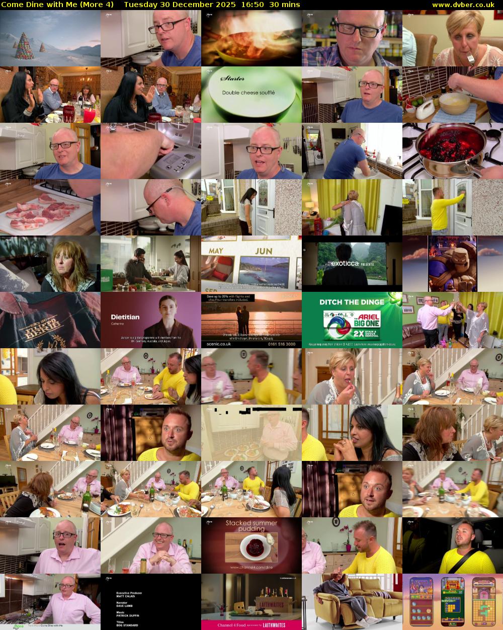 Come Dine with Me (More 4) Tuesday 30 December 2025 16:50 - 17:20
