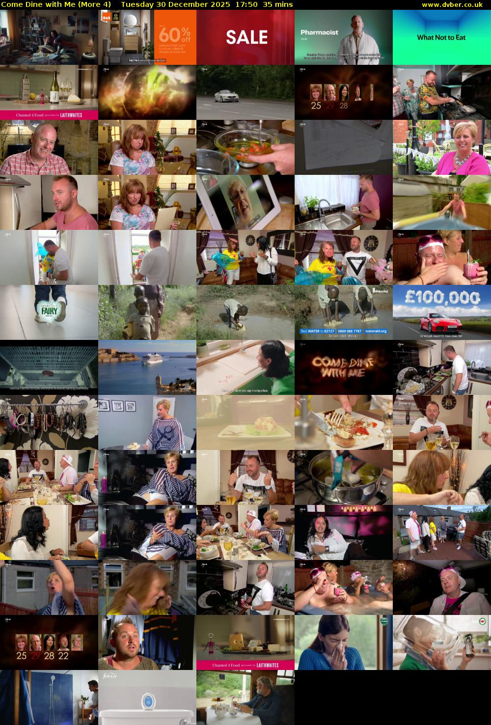 Come Dine with Me (More 4) Tuesday 30 December 2025 17:50 - 18:25