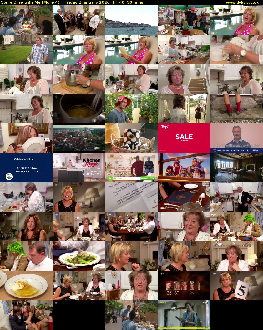 Come Dine with Me (More 4) Friday 2 January 2026 14:40 - 15:10