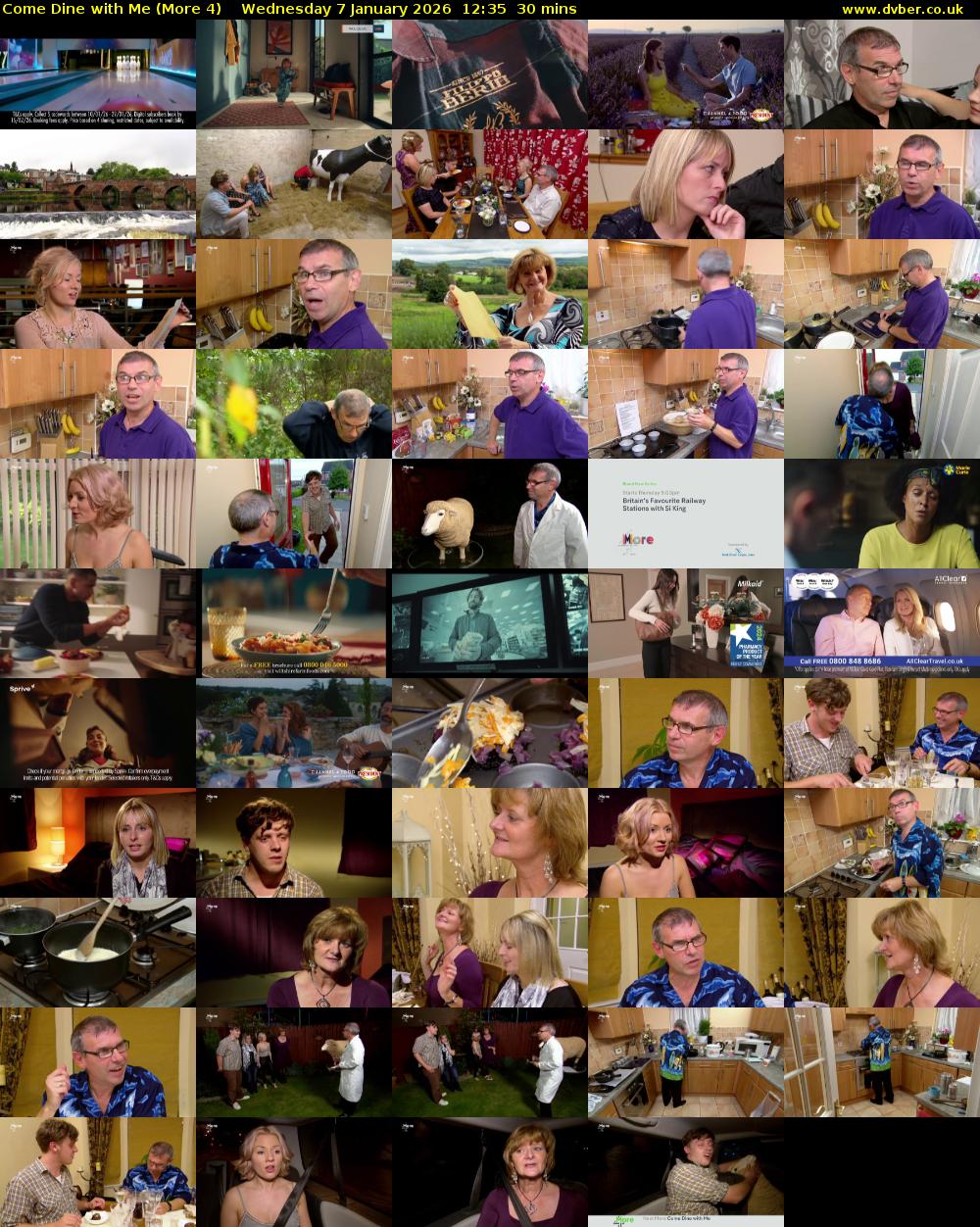 Come Dine with Me (More 4) Wednesday 7 January 2026 12:35 - 13:05