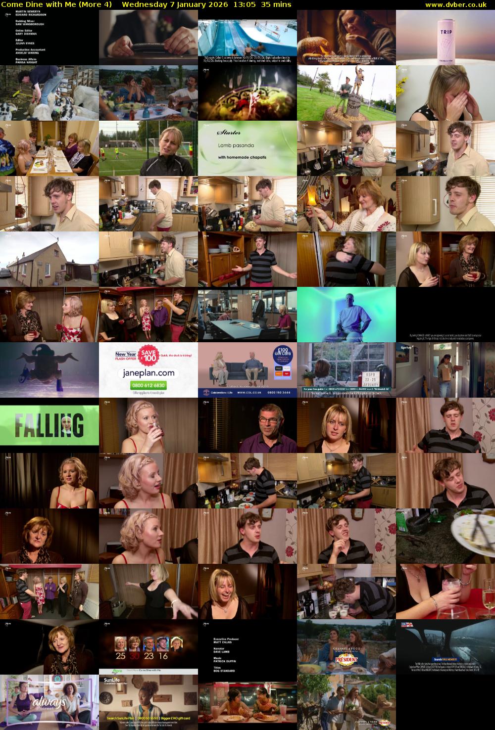 Come Dine with Me (More 4) Wednesday 7 January 2026 13:05 - 13:40