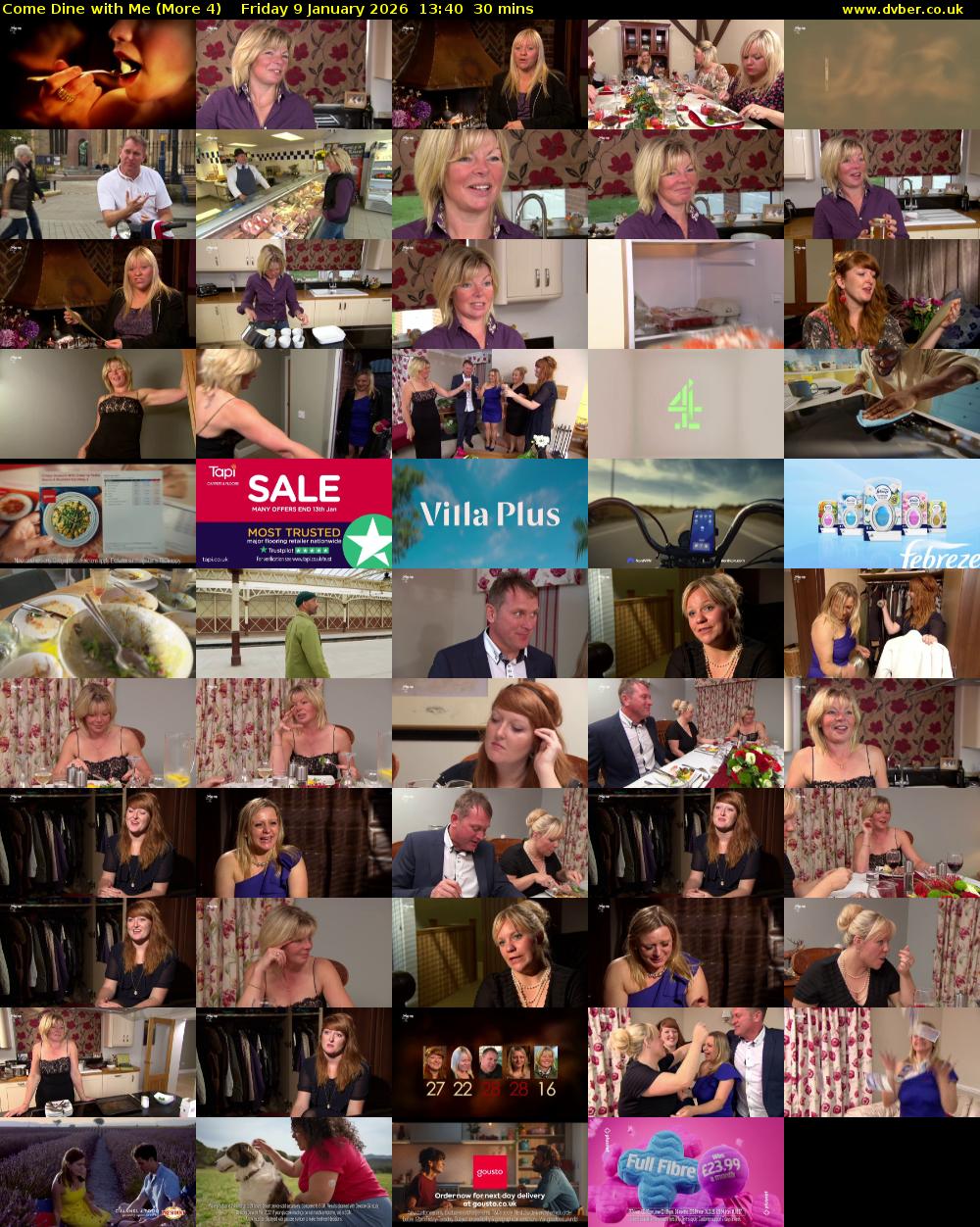 Come Dine with Me (More 4) Friday 9 January 2026 13:40 - 14:10