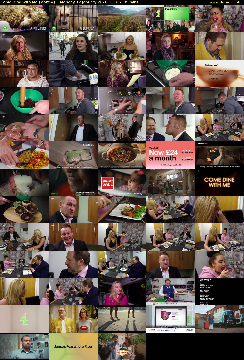 Come Dine with Me (More 4) Monday 12 January 2026 13:05 - 13:40