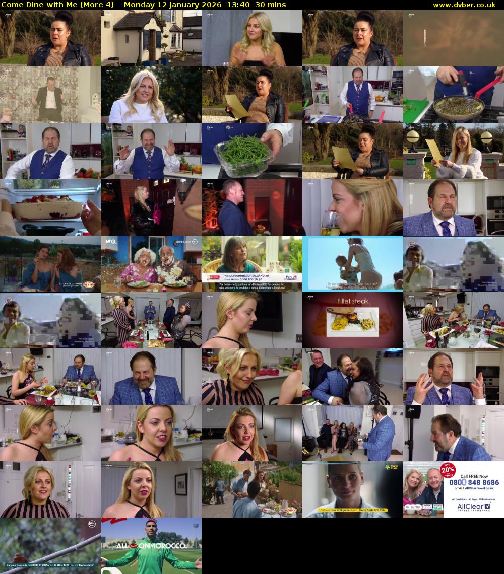 Come Dine with Me (More 4) Monday 12 January 2026 13:40 - 14:10