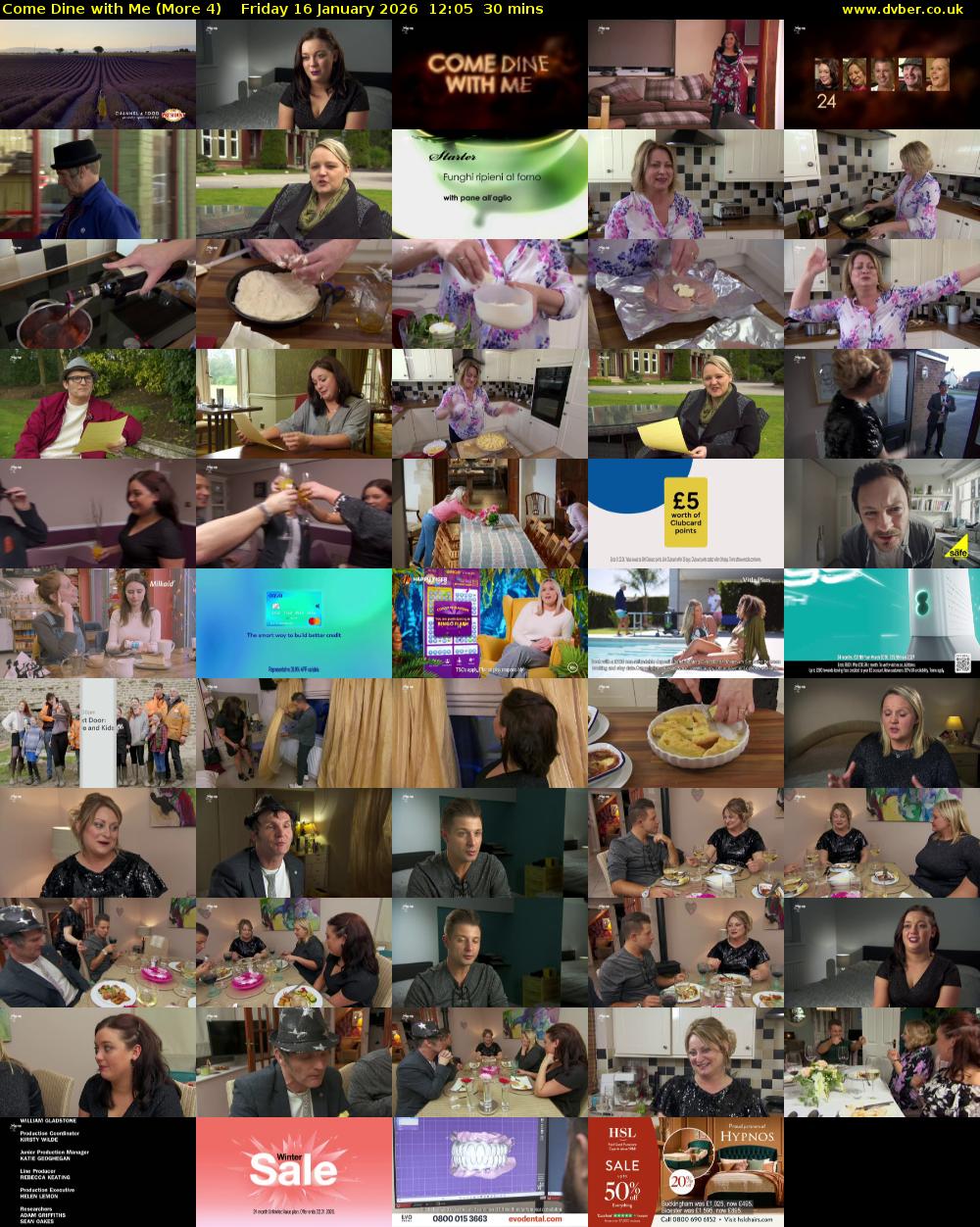 Come Dine with Me (More 4) Friday 16 January 2026 12:05 - 12:35