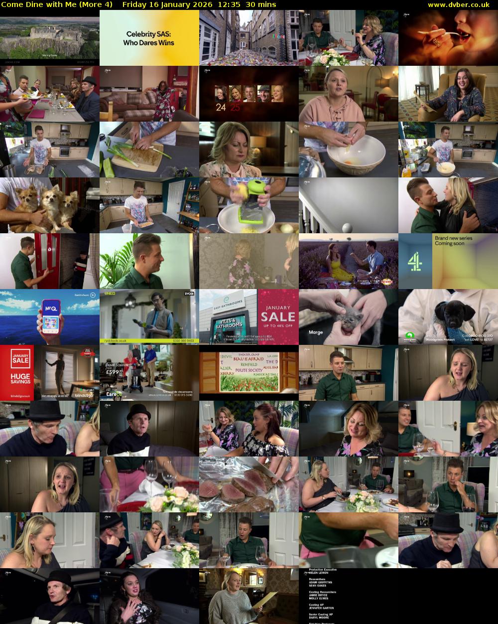 Come Dine with Me (More 4) Friday 16 January 2026 12:35 - 13:05